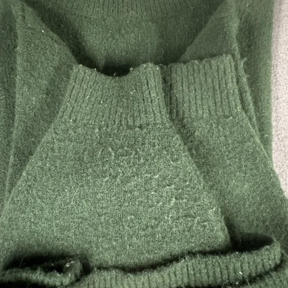 & Other‎ Stories Sweater Womens XS Green Balloon Sleeve Crewneck Knit Pullover - Picture 11 of 11